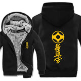 Winter Fashion Kyokushin Karate Hoodies Kyokushin Printed Casual Sweatshirt Thicken Fleece Zipper Jacket Pullover Mans Clothing