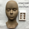 Mannequin Head for Eyelashes Handmade Practice Silicone Lash Mannequin Head Lashes Extension Practicing Dummy Training Mannequin