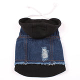 Dog Cat Jacket Vest  Denim Pet Puppy Coat Hoodie Spring/Autumn Clothing Apparel