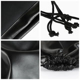 1pc High Quality PU Leather Soft Headphone Drawstring Bags Headset Earphone Data Cable Waterproof Storage String Bag Pouch