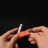 Outdoor Multifunction Mini Keychain Knife LED Light Nail Clipper Earpick Scissors Tweezer Pocket EDC Tools Multi Hiking Gears