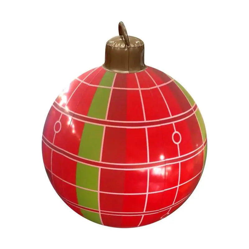 60CM Outdoor Christmas Inflatable Decorated Ball PVC Giant Big Balls Xmas Tree Decoration Inflatable Toy Ball Christmas Supplies