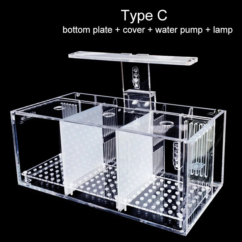 220V Creative Betta Fish Tank Breeding Incubator Isolation Box Water-free Desktop Small Acrylic Ecological Aquarium Tank