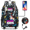 Friday Night Funkin Backpacks For School Multifunction USB Charging Bag Boy Girl Teenager School Bags Travel Laptop Mochila