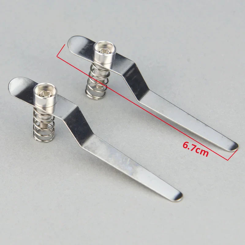 A Pair Stainless Steel Specimen Presser Holder Slides Clips for Biological Microscope Accessories Parts 5.5 cm -8.5cm