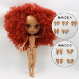 ICY DBS Blyth doll 1/6 bjd joint body white skin matte face dark skin shiny face curly hair afro hair toy 30cm