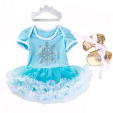 Baby girl Clothes elsa anna costume for Baby Infant Birthday Party Dress Tutus Newborn Jumpsuit Bebe Romper Little Girl Clothes