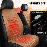 1/2pcs Winter Heated Car Seat Cover 12V Heating Warmer Car Seat Cushion Auto Universal Car Seat Protector Cloak Cover Pads Set