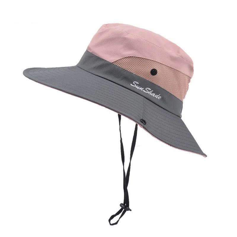 Parent-child Unisex Summer Foldable Sun Fisherman Hat Men Women Wide Brim Casual Travel Beach Sunscreen UV Protection Cap V14