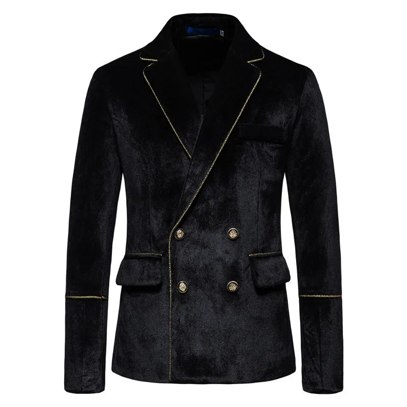 Men's High-end Velvet Suits  Dress Jacket Party Costumes Jacket and Pants