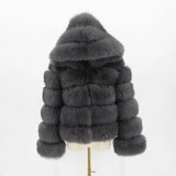 pink java QC20110 women winter fur coats real fox fur coat natural fur jacket hood fur coat luxury fashion fur clothes wholesale