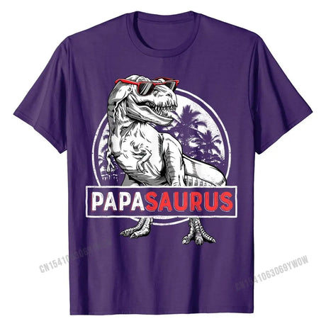 Papasaurus T shirt T rex Papa Saurus Dinosaur Men Dad Daddy Classic Cotton Boy Tops & Tees Crazy Faddish T Shirts