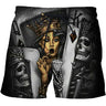 Funny 2021 New Mens Black Skull Board Shorts 3D Printed Summer Beach Shorts Masculino  Women Quick Dry Swimsuit short homme