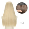 Hair Extensions No Clips Synthetic Fake Hair Ombre Pink Blonde Brown Black Natural Wavy Curly False Hair Piece For Woman