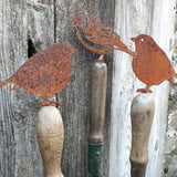 Sparrow Robin Garden Birds Outdoors Garden Decoration Rusty Metal Bird Silhouettes Garden Fence Decor Metal Bird Ornament