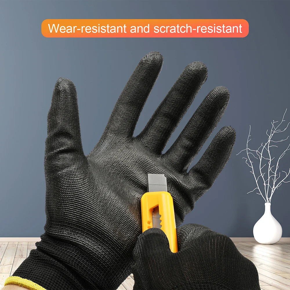 nylon safety coating gloves gardening work protection construction workers protective gloves coating machinery work gloves S M L