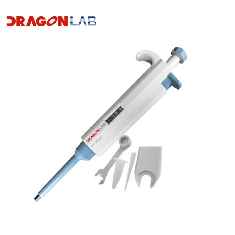 DLab Single-channel Adjustable Volume Mechanical Pipette-TopPette Dragon lab Pipettor Pipet 20-200ul/100-1000ul with tips