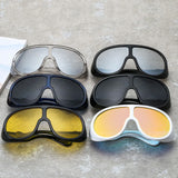 Oversized One Piece Sunglasses Goggles Shades Wear Glasses Outdoor Designer Eye Wear Gafas Oculos Sunglasses