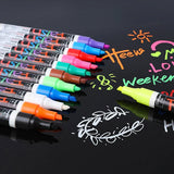 12 Pcs Liquid Chalk Markers Pens Erasable Colors Highlighters LED Writing Board Glass Neon Pen,  Chalkboard Blackboard, Windows