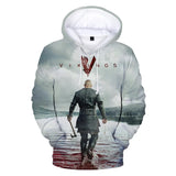 2021 Vikings Ragnar Lothbrok 3D 3D Hoodie Pullovers Sweatshirt Round Neck 3D Hoodie Pullover Men/women Pullovers Boys/girls Stre