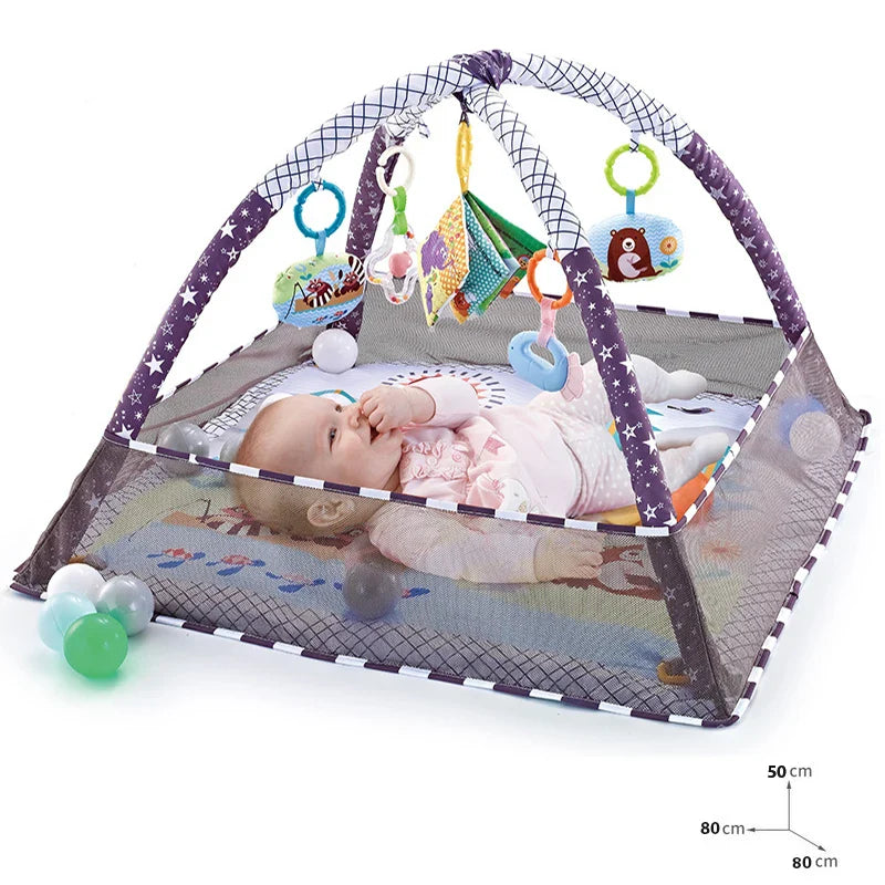 Baby Mat Kids Activity Gym Fitness Frame Play Mat Toys Playground Crawling Game Blanket Fence Toddler Game Center Kids Carpet