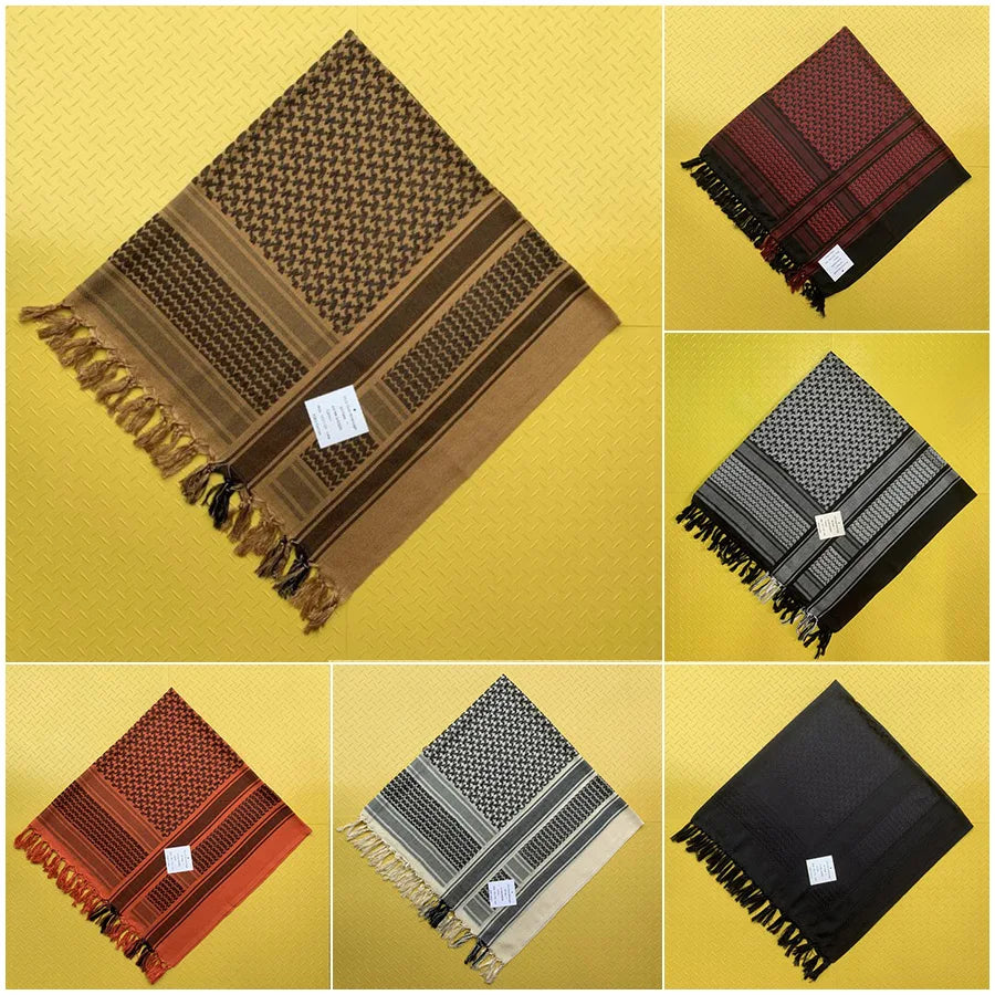 Women Scarf Bandana, Palestinian Kerchief Shawl Neck, Military Tactical Men's Scarf Keffiyeh Palestine Shemagh Neckwarmer Shemag