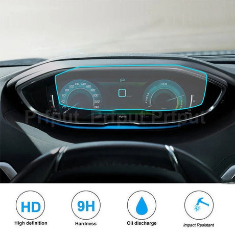 Car Navigtion Tempered Glass LCD Screen Protective Film Sticker Dashboard Guard For Peugeot 3008 2021 Accessories