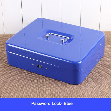 Locked Large Cashier Drawer Metal Cash Box 2 Layers Safe Cash Storage Box with 5 Coin 4 Bills Slots Steel Money Tray Deposit Box