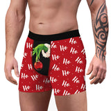 Mens Christmas Printed Shorts Underwear Mid Waist Elastic Waistband Boxer Briefs Shorts Breathable Underpants