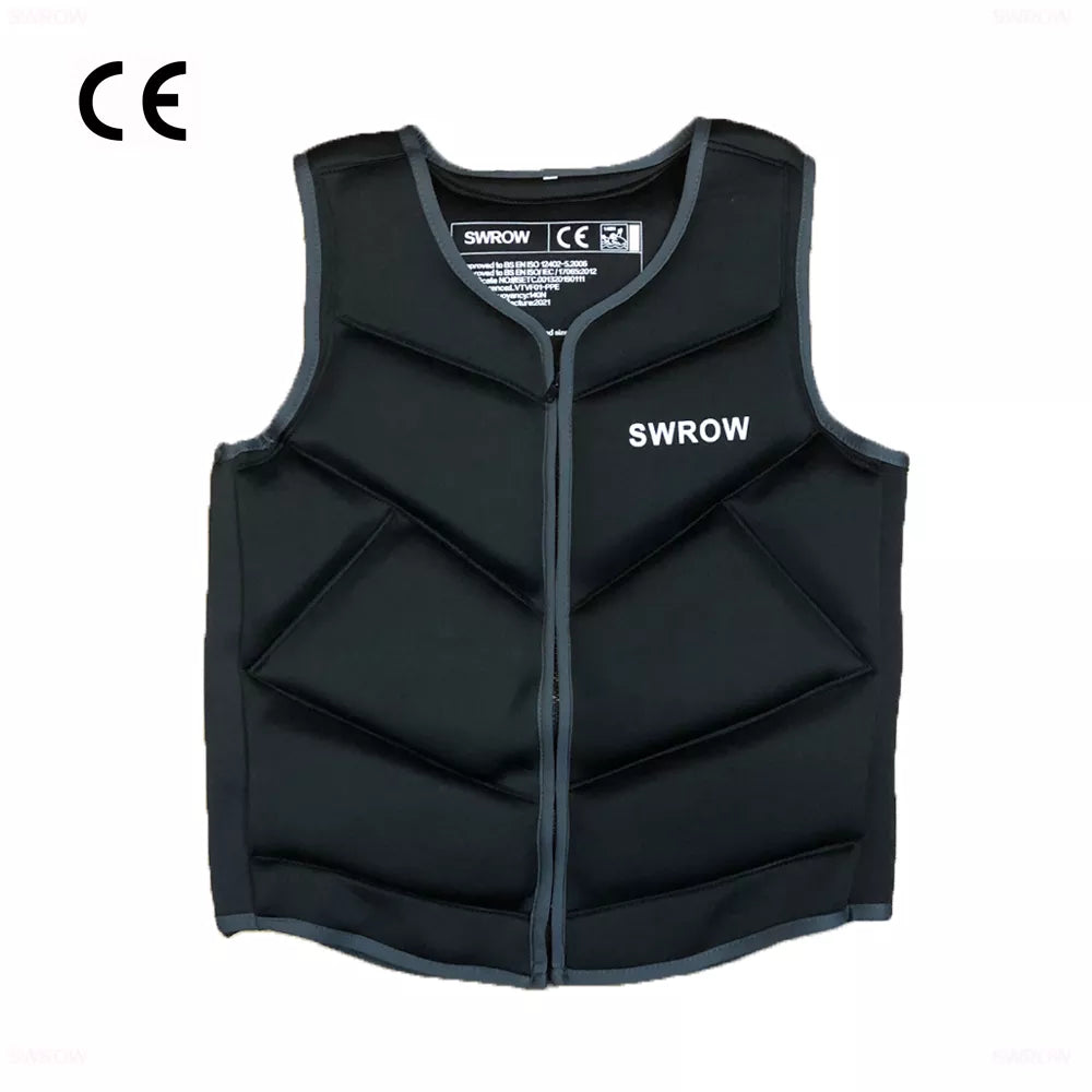 SWROW Life Jacket Fishing Vest Water Sports Kayaking Swimming Surf Drifting Adult Life Jacket Neoprene Safety Vest Rescue Boats