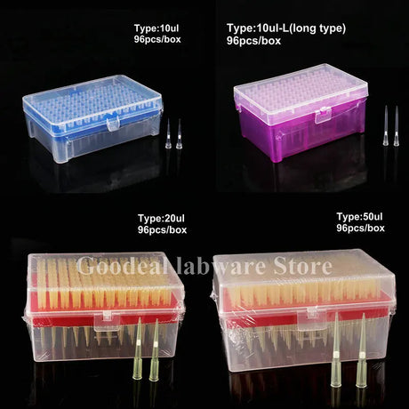 Laboratory 10ul to 10ml PP Pipettor tips with Filter cores Pipette noozle Box Experiment Tool