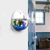 Behogar Dia 23cm/29.5cm Acrylic Fish Bowl Wall Mount Hanging Aquarium Aquatic Pet Supplies Products Fish Tank Flower Plant Vase