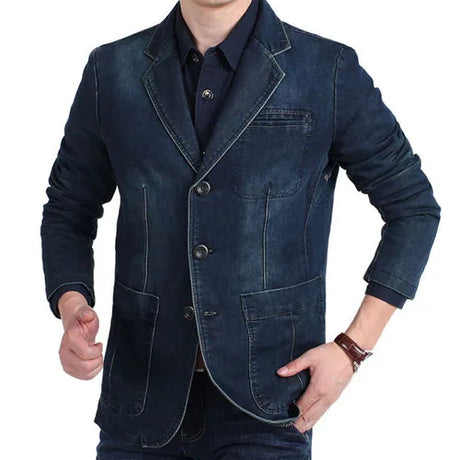 Fashion New Arrival Denim Jacket Men Spring High Quality Cowboy Men Cotton Long Sleeve  Jacket 4XL Jeans Coat chaquetas hombre