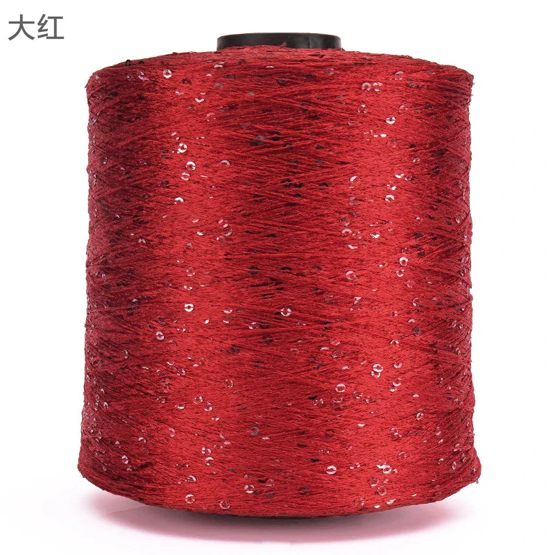 500G Glitter FancyYarn Sequin  Hand Crochet Thread Knitting Clothes Needleworkyarn With Sequins Knitting Yarn Needlework Sequins