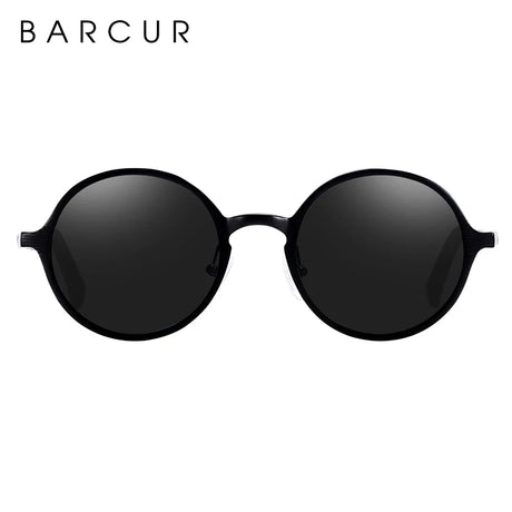 BARCUR Brand Light Weight Round Sunglasses Luxury Brand Men Glasses Retro Vintage Women Sun glasses