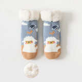 Newborn Baby Winter Cartoon Christmas Socks Thicken Cotton Warm Floor Kids Sock Non-Slip Children Thermal Socks For 0-4 Years