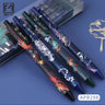 4PCS/Set Cool Chinese Dragon Pattern Gel Pen Black 0.5 Rollerball Pen Sign Pen School Supplies Office Stationery