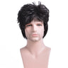 Synthetic Man Wigs  Black Short Curly For Men Wigs With High Temperature Fiber Daily Wear Curl Fashion Hairstyle Male Wig