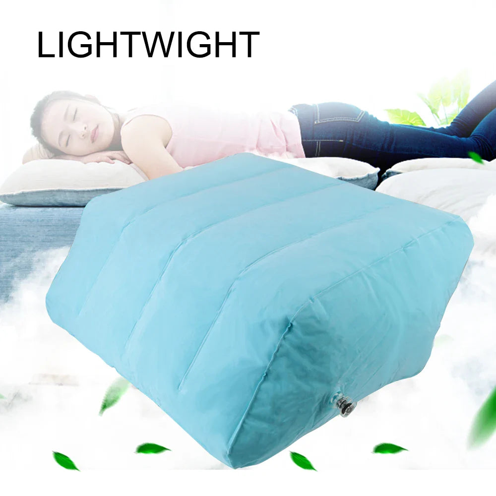 Portable Knee Pillow Rest Pillow Cushion PVC Pregnant Woman Foot Lift Lightweight Inflatable Leg Pillow