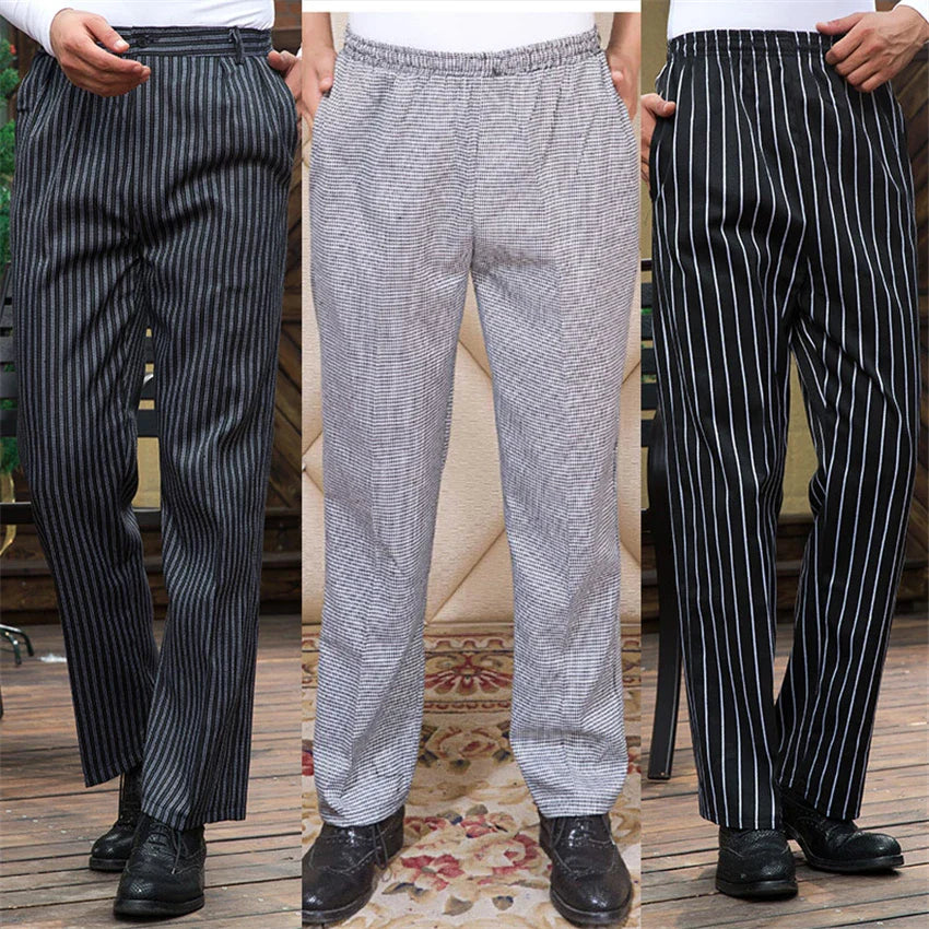 Hotel Cook Waiter Pants Cookchef Work Clothes Restaurant Chef Elastic Trousers Work Clothes Men Zebra Pants Uniform Wholesale