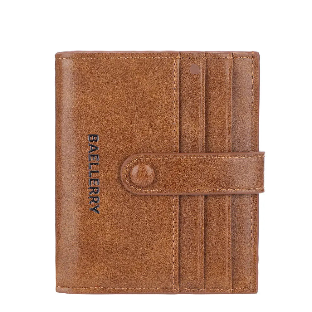 2022 New Mini Men Card Wallets Customized Hasp 14 Card Holders Card Wallet PU Leather Thin Male Card Purse Mini Carteria