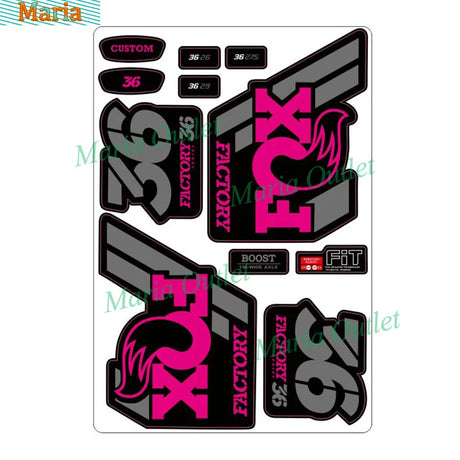 Hot Personality Reflective Mountain Bike Frame Stickers for Foxs-sticker Fixed Gear Bicycle Fork Rockshox Rock Shox Die Cutting