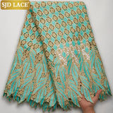 SJD LACE 2024Skin Friendly Classic African Eembroidery Guipure Cord with Stones Fabric Nigerian Celebration lace For Party A2547