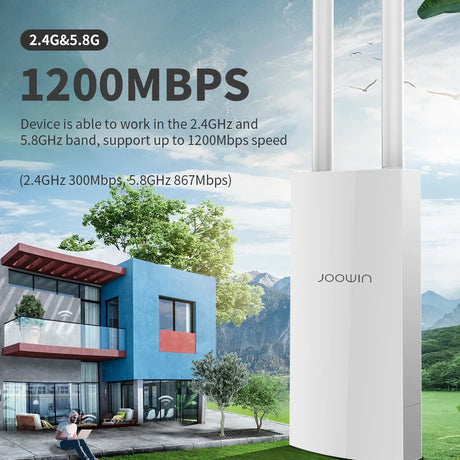 JOOWIN Dual Band 5Ghz High Power Outdoor AP 1200Mbps 360 Degree Omnidirectional Coverage Access Point Wifi Base Station JW-EW72