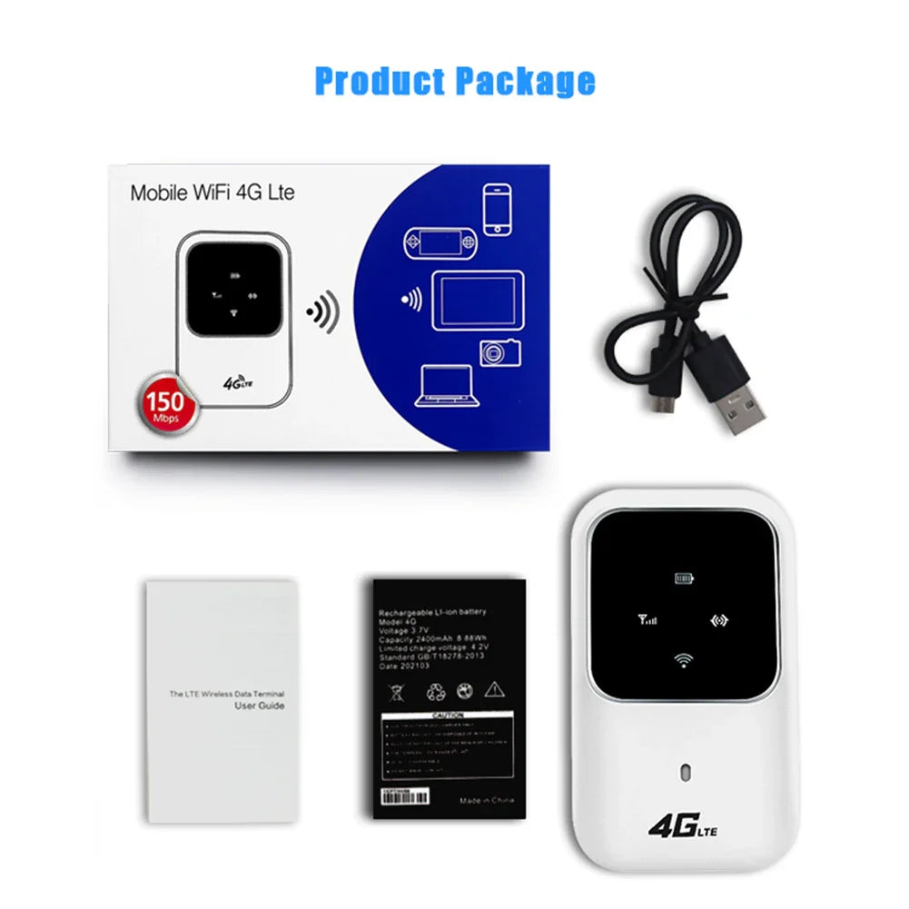 4G Wireless Router LTE Portable Car Mobile Broadband Network Pocket 2.4G Wireless Router 100Mbps Hotspot SIM Unlocked WiFi Modem