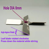 1set Lab 304 stainless steel Propeller with stirring rod,Four-bladed propeller while Stirring press down the material