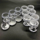 50Pcs 10ML Small Round Jars Strorage Box Acrylic Japan Style  Jewelry Rings Clear Beads Accessory Organizers Container