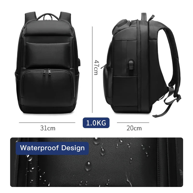 OZUKO Men 17 inch Laptop Backpack Large Capacity USB Charging Backpacks Male Anti Theft Travel Bag Business Waterproof mochila