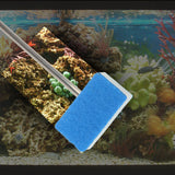 Cleaner Scrubber 180° adjustable Super Long Handle Aquarium Fish Tank Glass Window Algae Double-Sided Sponge Cleaning Brush