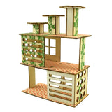 Hamster Wooden Villa House Climbing Toy Hideout Nesting Habitat for Chinchillas Guinea Pigs Small Animals 5 Styles